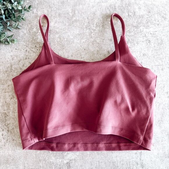 Boutique Pink Cropped Spaghetti Strap Workout Top Size Small - Picture 2 of 6